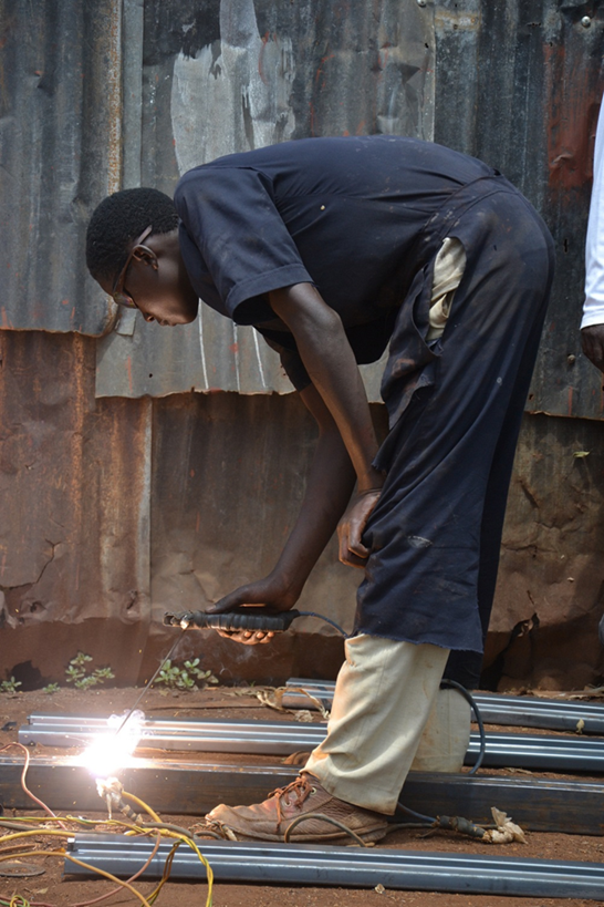 Akazi Kanoze is a USAID-supported project that includes strong partnerships with the Rwandan private sector to develop marketable skills for youth including welding.