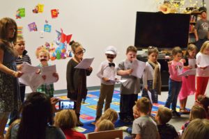 Children performing at the Readers’ Theatre at their sponsorship supported school in Tennessee.