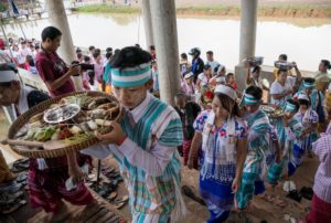 Preparing to feast at the annual wrist tying ceremony.